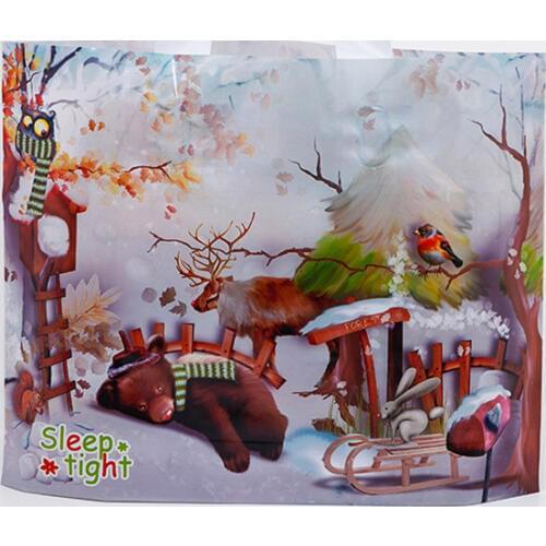 50pcs / lot Creative Christmas Candy Thicken cartoon Gift Bags Handbag Home Party Decoration Christmas Supplies Storage Package