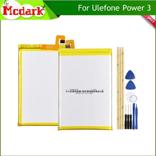 Mcdark For Ulefone Power 3 Battery Replacement Large Capacity 6080mAh Back Up Bateria For Ulefone Power 3 Smart Phone+tools