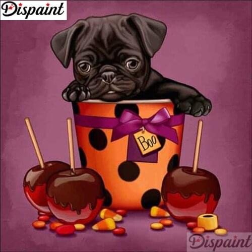 Dispaint Full Square/Round Drill 5D DIY Diamond Painting "Animal dog" Embroidery Cross Stitch 3D Home Decor A12299