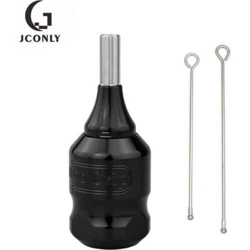 Aluminum Tattoo Cartridge Grip Adjustable Twist Rings Tattoo Hand Tube with 2pcs Needles Bar Supply for Cartridge Machine Needle