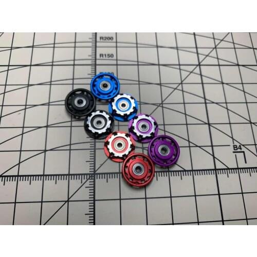 2Pc Tamiya Mini 4WD Car Accessories High-precision CNC Anode Processing 13mm Rollers Anti-hanging Anti-tilting Guide Wheel 95497