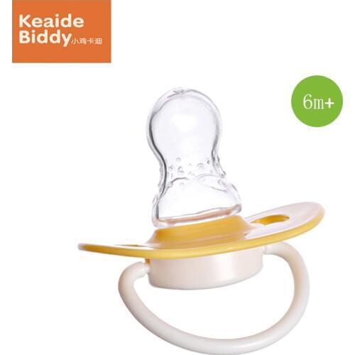 Bionics silica gel pacifier girl boy heat-resistant highly elastic arc round head baby dummy nipple on sale KD3018