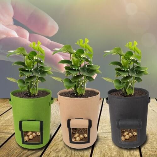 Biodegradable Felt Nursery Bags Plant Grow Bags Fabric Seedling Pots Eco-Friendly Aeration Planting Bags Vegetable Grow Tools