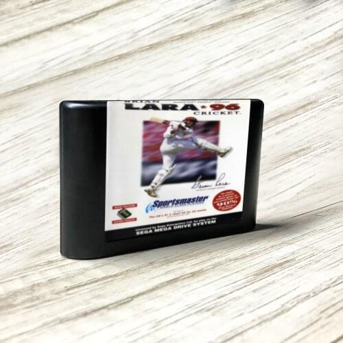 Brian Lara Cricket 96 - EUR Label Flashkit MD Electroless Gold PCB Card forSega Genesis Megadrive Video Game Console