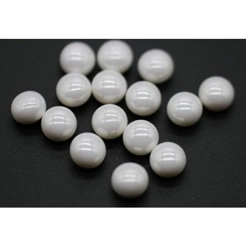 50 PCS 8mm White Imitation Shell Pearl Half Hole Pearl Round Flat Beads DIY Hand Made Accessories For Jewelry Making