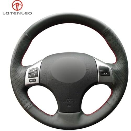 LQTENLEO Black PU Artificial Leather Sew Car Steering Wheel Cover For Lexus IS IS250 IS250C IS300 IS300C IS350 IS350C F SPORT