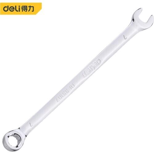 Deli Open And Ring End Combination Wrench Chrome Vanadium Steel Opened Ring Combo Spanner Household Car Repair Hand Tools 620MM