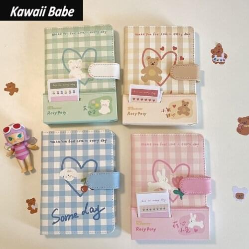 Kawaii Sweety Cute Animal 96 Sheets A6 Notebooks Travel Journal Love Pattern Student Diary Notebooks Office School Stationery