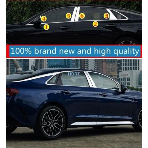 ForKia optima k5 2020 2021 sticker window cover Glossy black trim anti scratch Exterior car-styling accessories