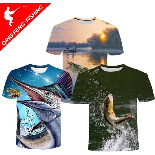 Funny Fishinger Carp Fish Fisherman T Shirt Men Short Sleeve Cotton T-shirts Man Camisetas Cool Summer T-shirt