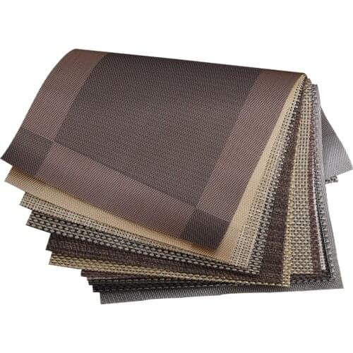 Place Mat PVC Washable Placemats for Dining Table Mat Non-Slip Placemat Set in Kitchen Accessories Cup Coaster Wine Pad