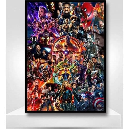 Avengers EndGame Canvas Poster Marvel Movie Poster Canvas Wall Art Home Canvas Painting for Living Room Home Decor Cuadros Gift