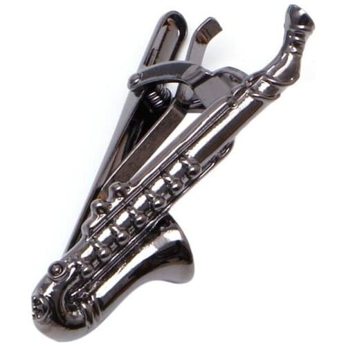 Men Vintage Clasp Guitar Tie Clip Necktie Stylish Tie Clip