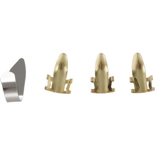 4Pcs Metal 1 Silver Thumb and 3 Gold Finger Nail Guitar Picks Plectrums Set Acoustic Electric Bass Guitar Accessories