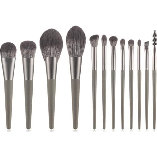 GUJHUI MAANGE 12Pcs Makeup Brushes Set Cosmetic Foundation Powder Blush Eye Shadow Lip Blend Wooden Make Up Brush Kit Maquiagem