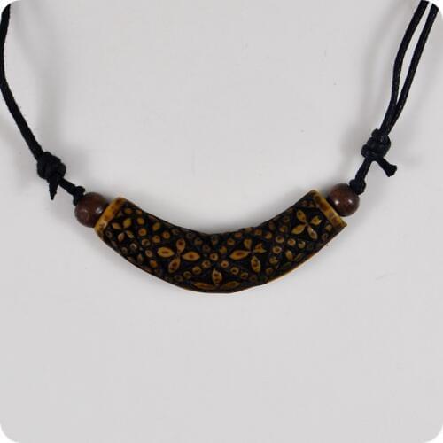 NEW Design Ping An safety button Resin Carving Pendant Necklace Amulet Lucky Gift Tribal Fashion Jewelry