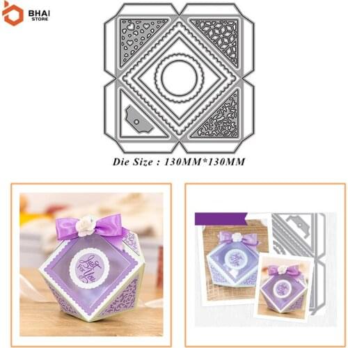 New Design Gift Box Metal Cutting Dies Cut Decoration Scrapbook Paper Card Embossing Decor Craft 2021