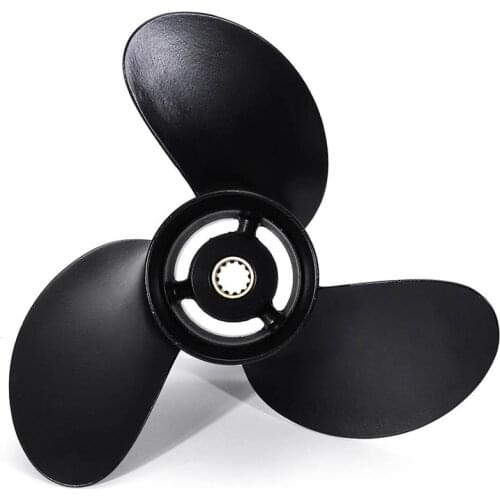 3B2-64515-0 Outboard Propeller For Tohatsu/Ni-ssan/Mercury 8-9.8Hp R-Rotation Aluminum Alloy 3 Blades 12 Spline Tooth