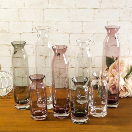 Transparent Tabletop corlorful mini Glass Vase Perfume bottles Hydroponic Container Terrarium Plant Vase Home Office Decor