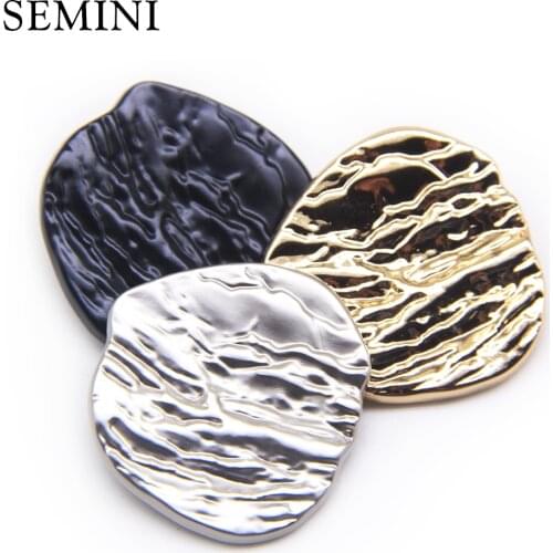 10pcs 30mm High Quality Fashion Sewing Button Tree Lines Metal Decorative Buttons For Women Overcoat Garment Accessories DIY