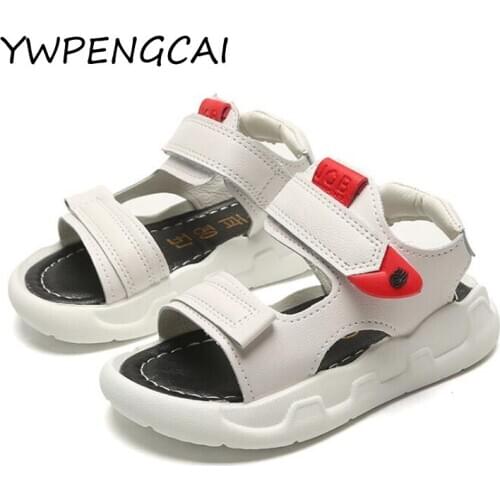 YWPENGCAI Size 21-36 Boys Summer Shoes Soft Rubber Sole Toddler Boy Sandals Classic Style PU Leather Boys Sandals
