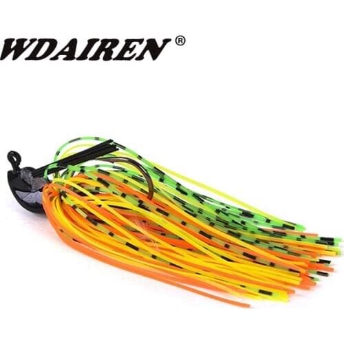 1Pcs Spinner Silicone Skirt Fishing Lure 7g 10g 14g Metal Sequin Beard Bass Pike Spinner bait With Jig Anti hanging Hooks Tackle