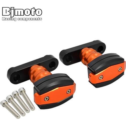 BJMOTO DUKE390 DUKE125 CNC Left and Right Frame Sliders Anti Crash Protector For DUKE 390 2013-2019 DUKE 125 200 All Year