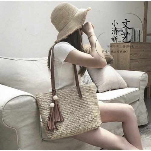 Shoulder Bags For Women Beach Braided Bag Large Capacity Summer Mini Shoulder Bag Womans Ladies Bags Handbag