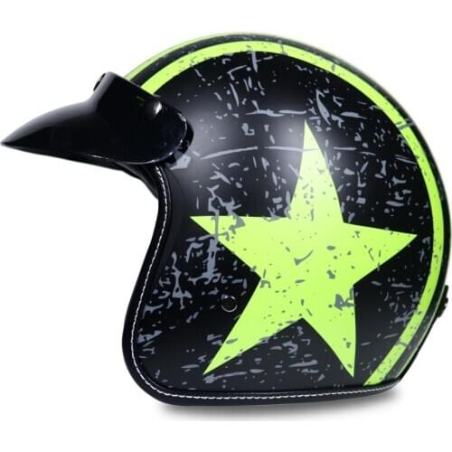 Retro Light Weight Motorcycle Helmet DOT Approved Low Profile Half Casco Retro Moto Scooter Chopper Helmet Vintage Helmet