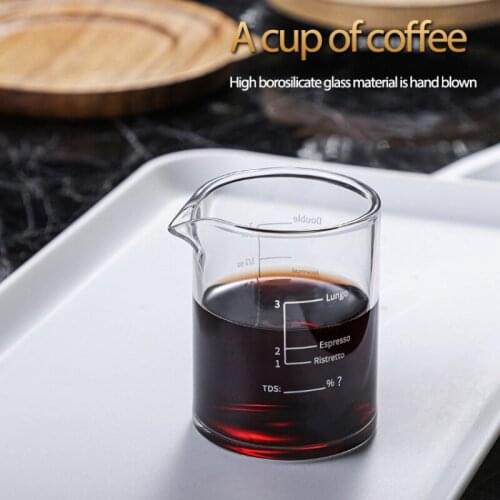 Heat-resistant Glass Measuring Cup Heat Resistant Coffee Cup With Scale Mouth Ounce Cup Small Milk Cup Kitchen Accessories