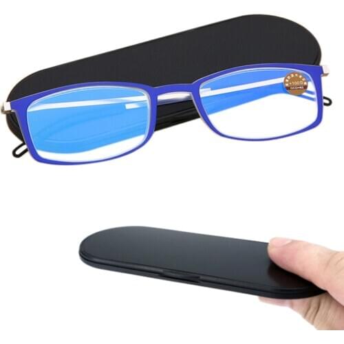 Ultralight Anti Blue-Ray Reading Glasses Anti Blue Light Presbyopic Glasses Hyperopia Eyewear Readers Rectangular +1.5 2.5 3.5