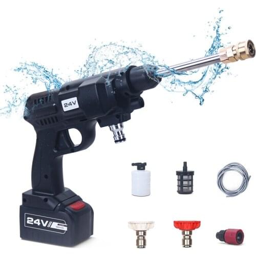 BISON High Pressure Car Wash Machine Lithium Battery Power White Water Gun