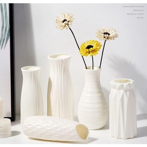Vase Home Decor Flower Arrangement Living Room Origami Plastic Nordic Style Home Decoration salon Ornament Home Decor