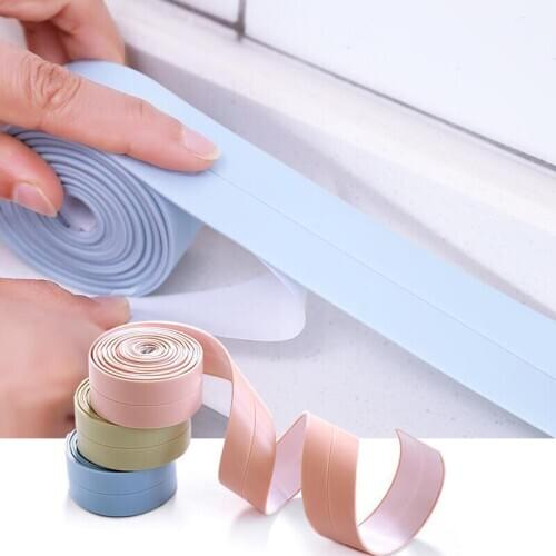 Bathroom Kitchen Shower Water Proof Mould Proof Tape Sink Bath Sealing Strip Tape Self adhesive Plaster Bathroom Accessories
