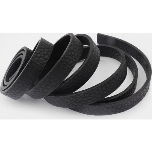 1Meter 10mm Flat Soft Black Genuine Real Natural Leather Cord For DIY Craft Necklace Bracelets Jewelry Accessories