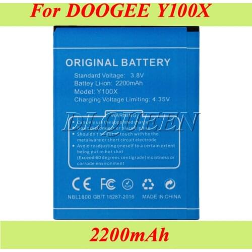 10PCS/LOT For Doogee Y100X Battery 2200mAh Phone Batterie Bateria AKKU Accumulator