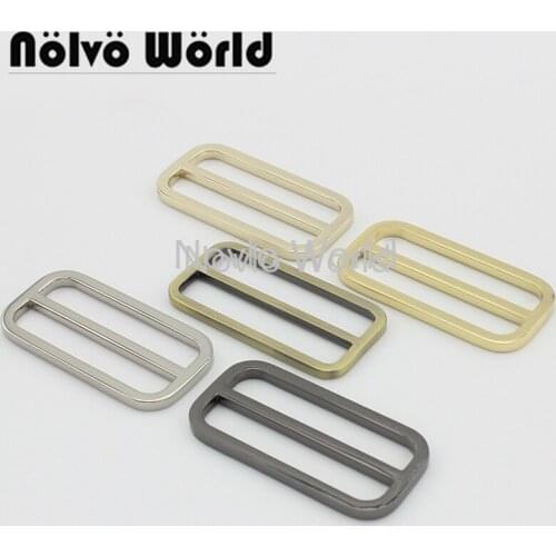 Nolvo World 5-20-100pcs 51*21mm 2" 5 colors metal tri-glided buckles handbag 51mm flat line buckle hardware accessories