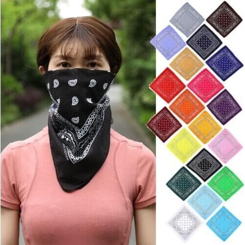 20 Colors Mixed Cotton Bandana Novelty Double Sided Print Paisley Cowboy Bandana Party Favor Scarf Headband Handkerchiefs
