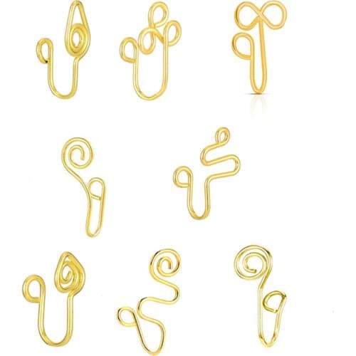 XEDZ African Nose Cuff Non Piercing fake Nose Ring for Women Nose Rings Hoop Ear Cuff Clip on Nose Ring Body Jewelry Type