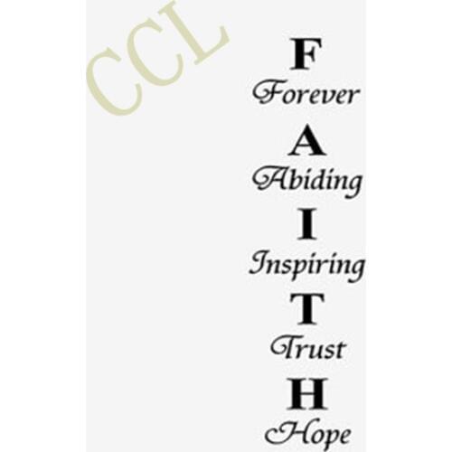 Free shipping positive wall quote vinyl letters - Faith Forever Abiding Inspiring .. - Motivational Vinyl Wall Art Decal Sticker