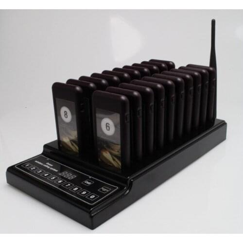 Wireless pager with 20 receivers it can add 999 pagers, Waiter service calling pager,restaurant wireless ordering system
