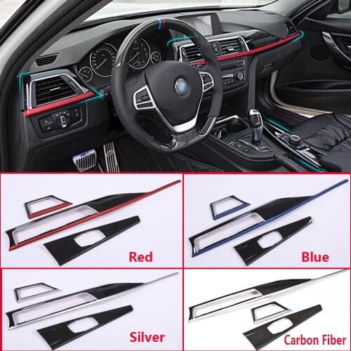 ABS Carbon Fiber Central Console & Gear Panel Decorative Trim Fit for BMW 3 4 Series F30 F34 GT 2013-2019 Car Accessories