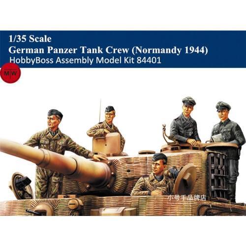 HobbyBoss 84401 1/35 Scale German Panzer Tank Crew Normandy 1944 Soldier Figures Military Plastic Assembly Model Kits