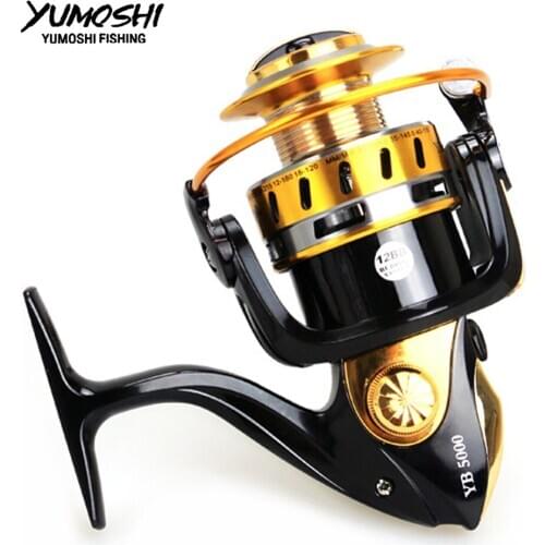 Stainless Steel Bearing Fishing Reels casting Spinning Reel 12BB YB 500 2000-7000 Series Fishing Wheel Pesca Sea Lake River