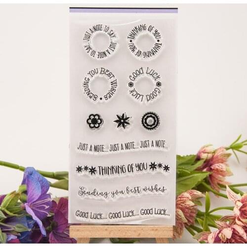 Classical Flowers Clear Stamps for Card Making Decoration DIY Scrapbooking T1292 Thinking of You Words