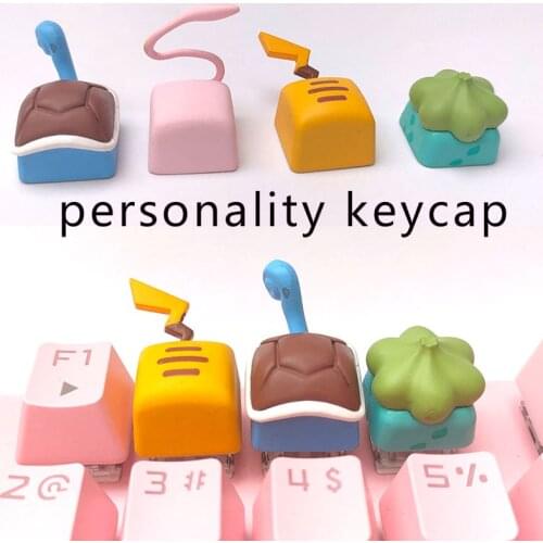 Handmade Custom Cartoon Elf Keycap Cute Personality DIY Design Anime Modeling Keycaps For Mechanical Keyboard Caps Holiday Gift