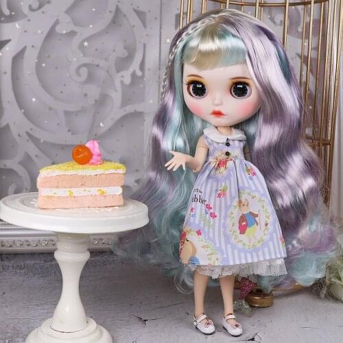 ICY DBS Blyth Doll custom face joint body 1/6 BJD-BL series 340/1049/1017/4006 rainbow hair carved lips