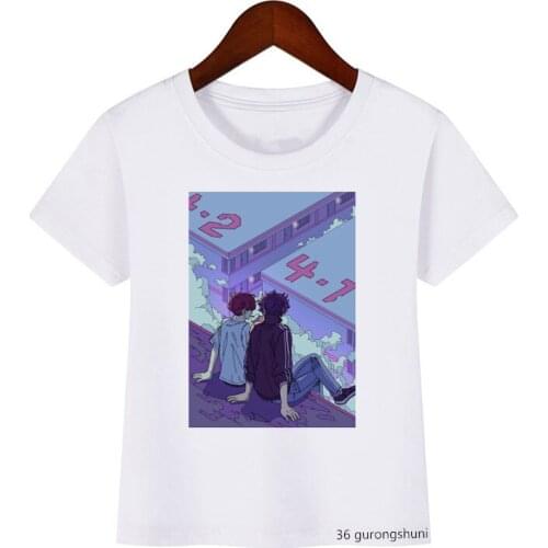 2021 Hot Sale New Kids T Shirt Anime Scared of Falling Down Boys Print Pattern T-shirt Summer Children Clothing Tops