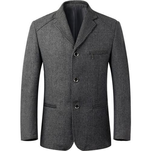 2019 New Arrival Men Casual Blazer Male Three Button Suits Blazer Masculino Jaqueta Autumn Grey Clothing