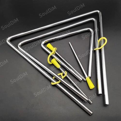 5/6/8/10 Inch Triangle Orff Musical Instruments Band Percussion Educational Musical Triangolo for Children